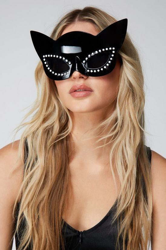NastyGal Studded Cat Sunglasses Mask 1