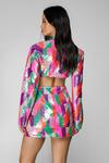 NastyGal Multicolored Sequin Blazer Dress thumbnail 4