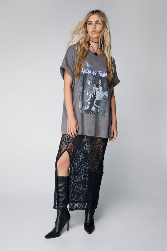 NastyGal Addams Family Overdyed Graphic T-shirt 2