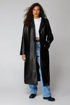 NastyGal Faux Leather Duster Coat thumbnail 1