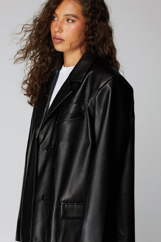 NastyGal Faux Leather Duster Coat 2