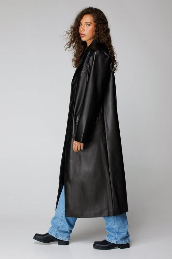 NastyGal Faux Leather Duster Coat 3
