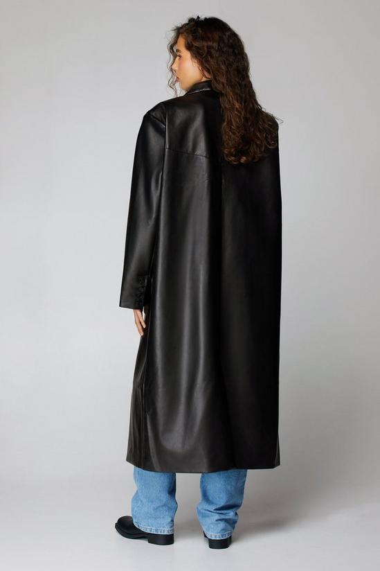 NastyGal Faux Leather Duster Coat 4