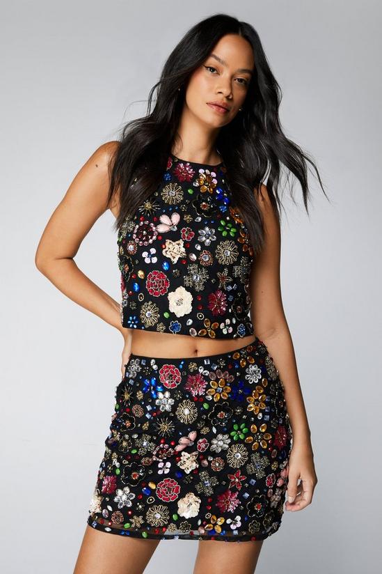 NastyGal Mixed Flower Embellished Shell Top 3