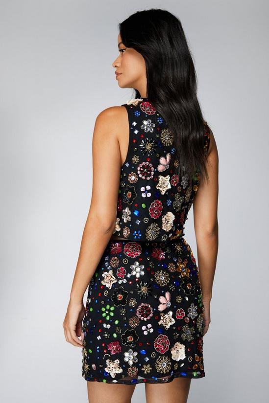 NastyGal Mixed Flower Embellished Shell Top 4
