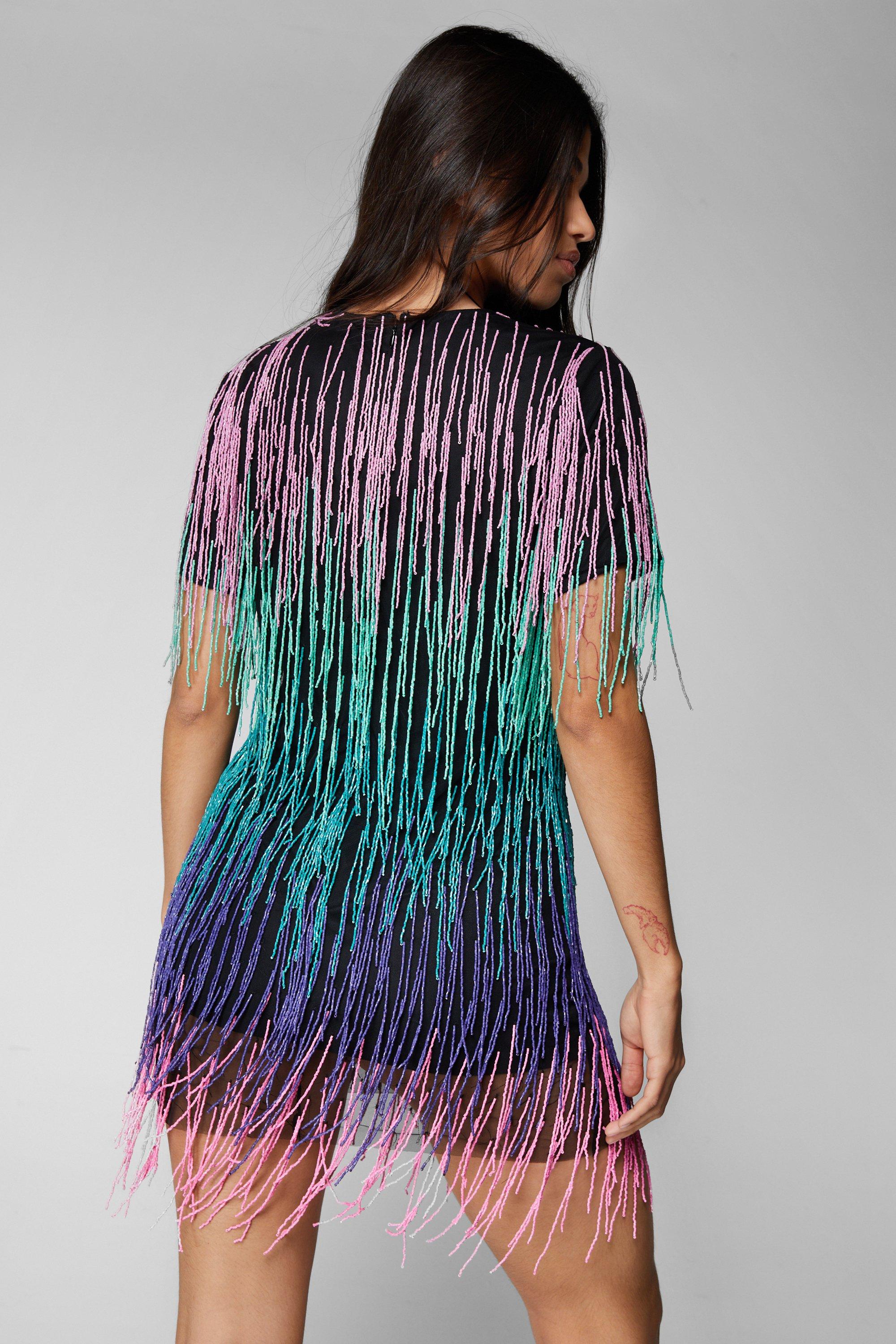 Rainbow hot sale dress boohoo