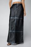 NastyGal Real Leather Distressed Metallic Maxi Skirt thumbnail 3