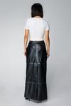 NastyGal Real Leather Distressed Metallic Maxi Skirt thumbnail 4