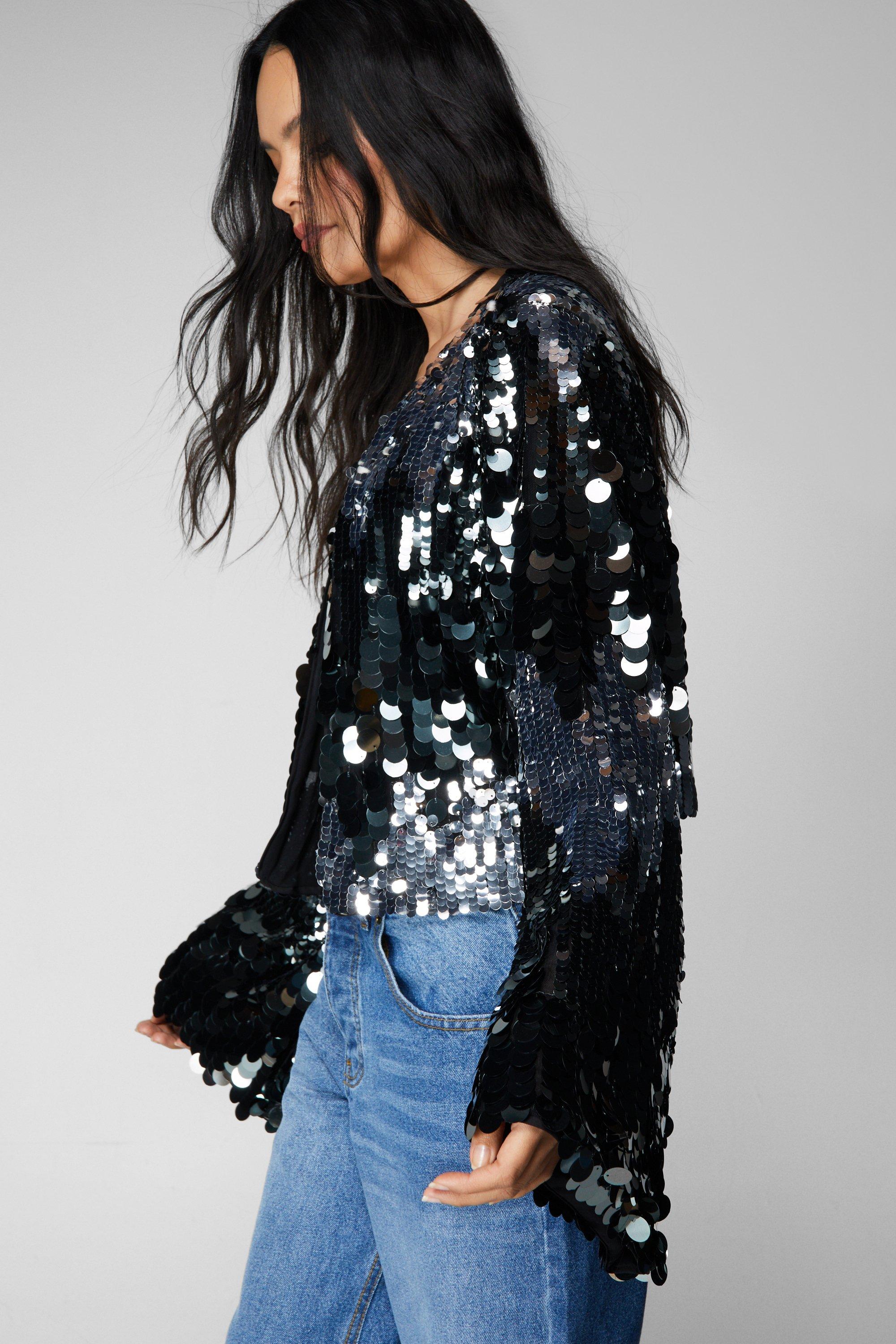 Long hotsell sequin coat