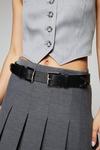 NastyGal Faux Leather Double Buckle Wide Belt thumbnail 1