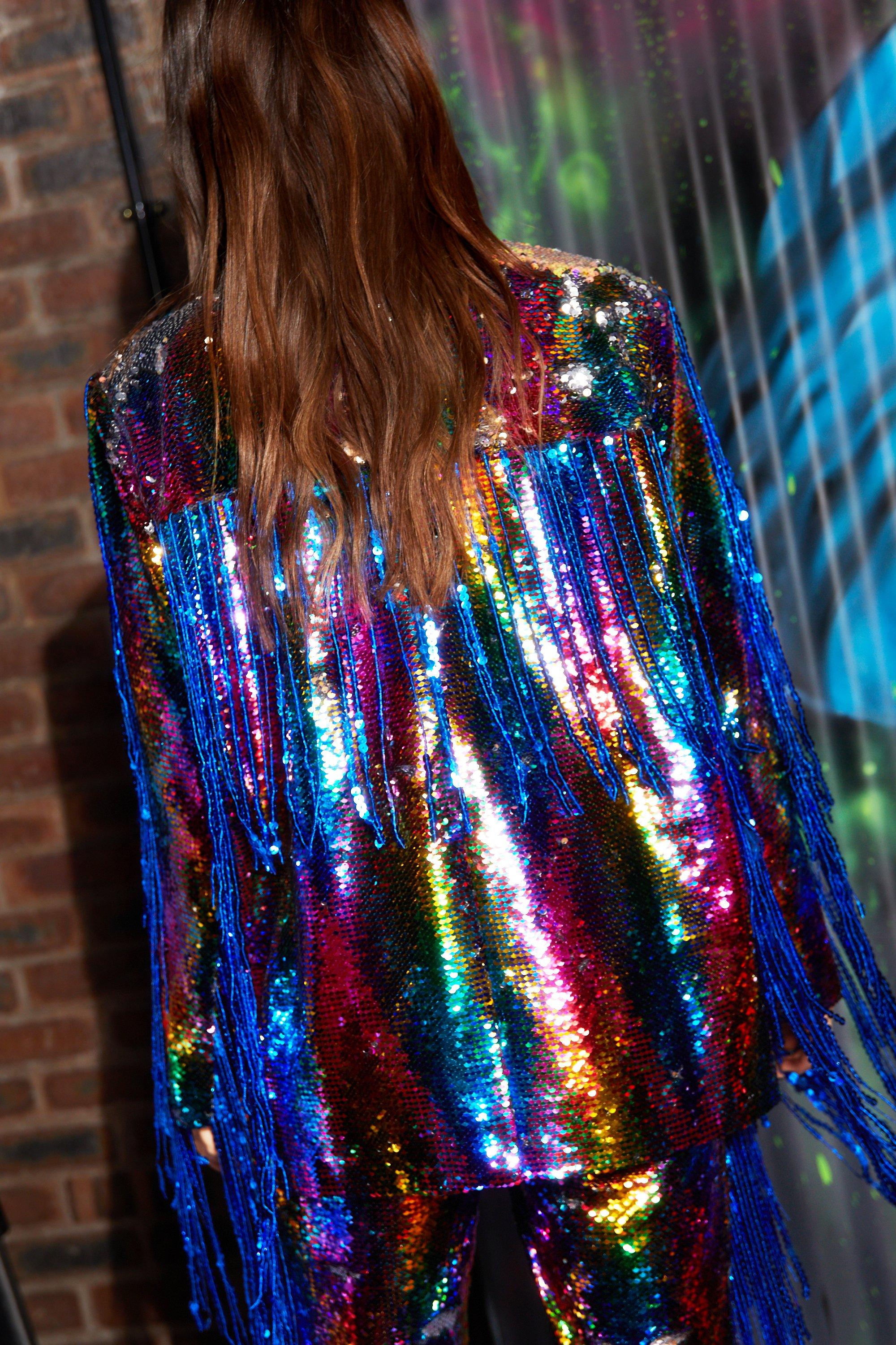 Rainbow sequin jacket plus on sale size