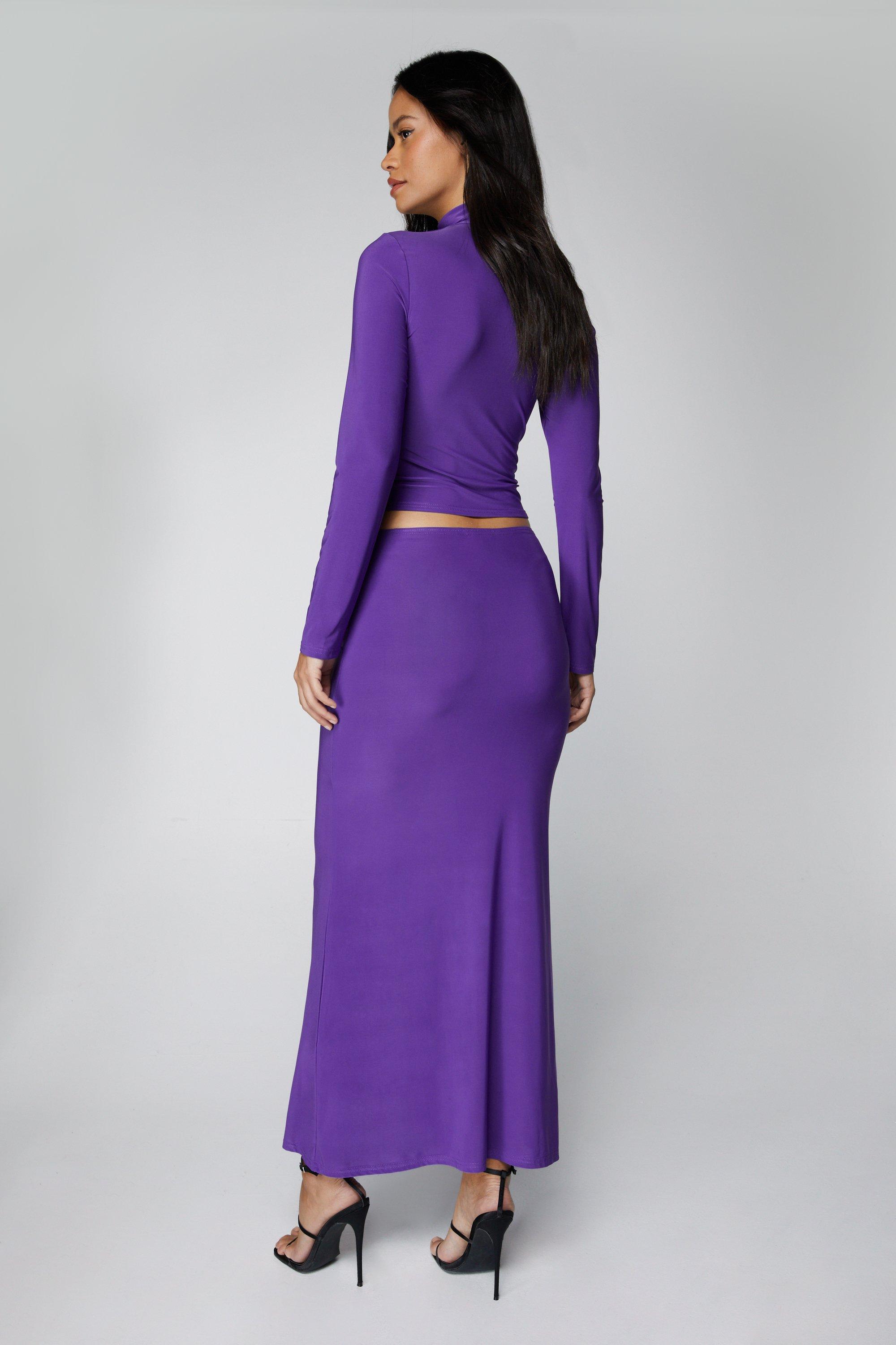 Mauve maxi skirt sales