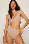 NastyGal Crinkle Ring Side Cut Out Swimsuit thumbnail 1