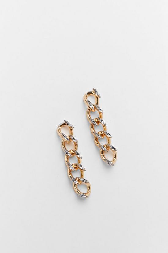 NastyGal Diamante Chain Earrings 3