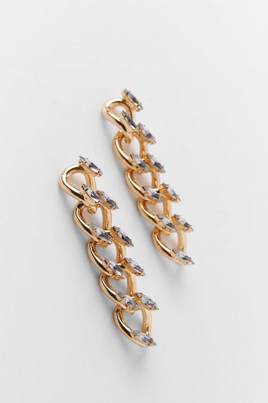NastyGal Diamante Chain Earrings 4