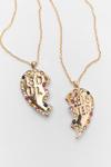 NastyGal Embellished Heart Friendship Charm Necklace thumbnail 4