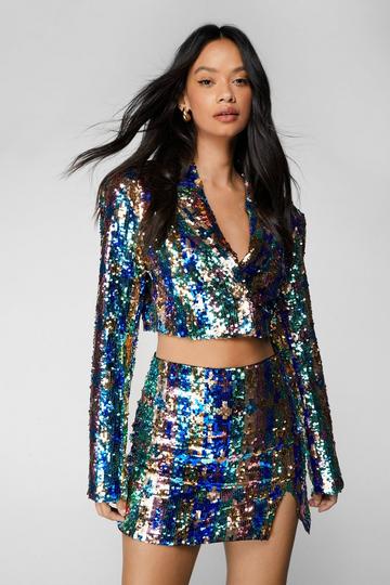 Premium Sequin Mini Skirt multi