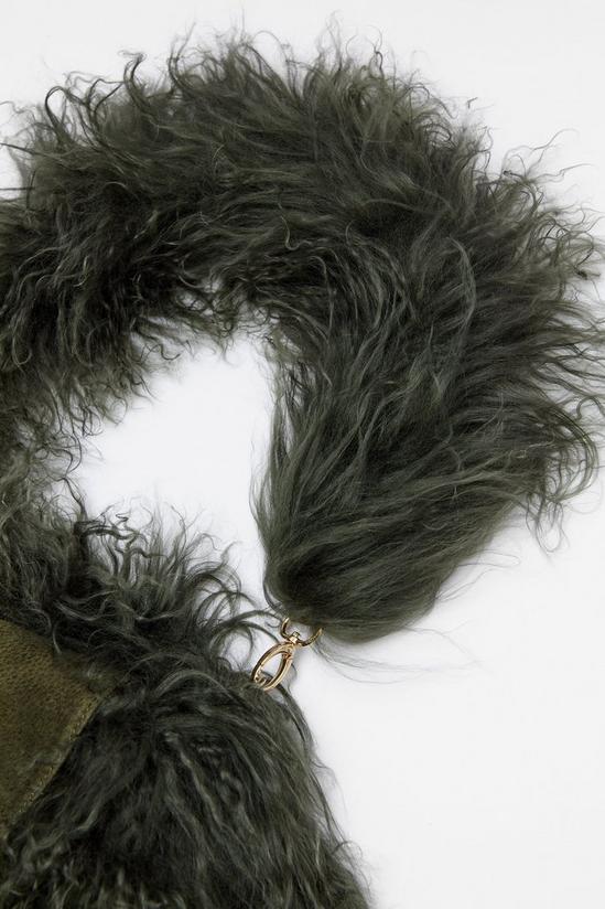 NastyGal Real Mongolian Fur & Suede Bag 4