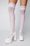 NastyGal Lace Trim Over the Knee Semi Sheer Stockings thumbnail 1