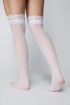 NastyGal Lace Trim Over the Knee Semi Sheer Stockings thumbnail 4