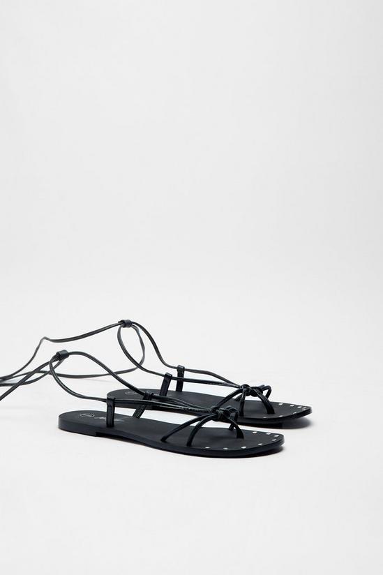 NastyGal Real Leather Strappy Sandals 3