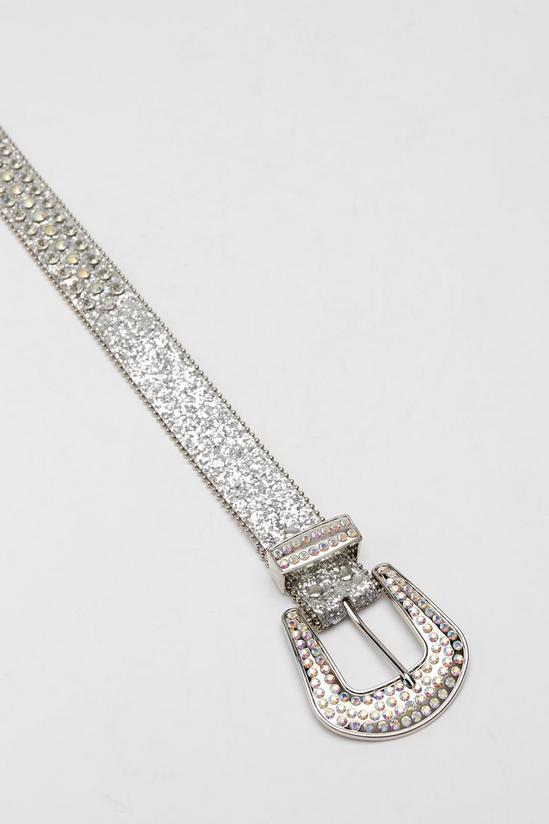 NastyGal Diamante Embellished Western Belt 4