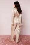 NastyGal Satin Floral Jacquard Belted Pyjama Trousers Set thumbnail 4