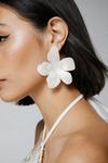 NastyGal Pearlised Oversized Flower Earrings thumbnail 2