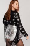 NastyGal Plus Size Star Sequin Plunge Fringe Bodysuit thumbnail 4