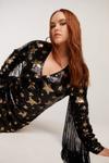 NastyGal Plus Size Star Sequin V Neck Fringe Dress thumbnail 3