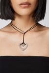 NastyGal Diamante Heart Rope Necklace thumbnail 1
