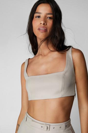 Premium Tailored Twill Bralette neutral