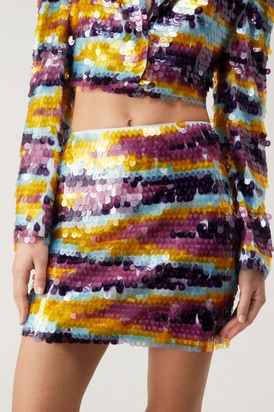 NastyGal Premium Multicolor Sequin Mini Skirt 1