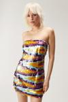 NastyGal Premium Multicolor Sequin Bandeau Mini Dress thumbnail 1