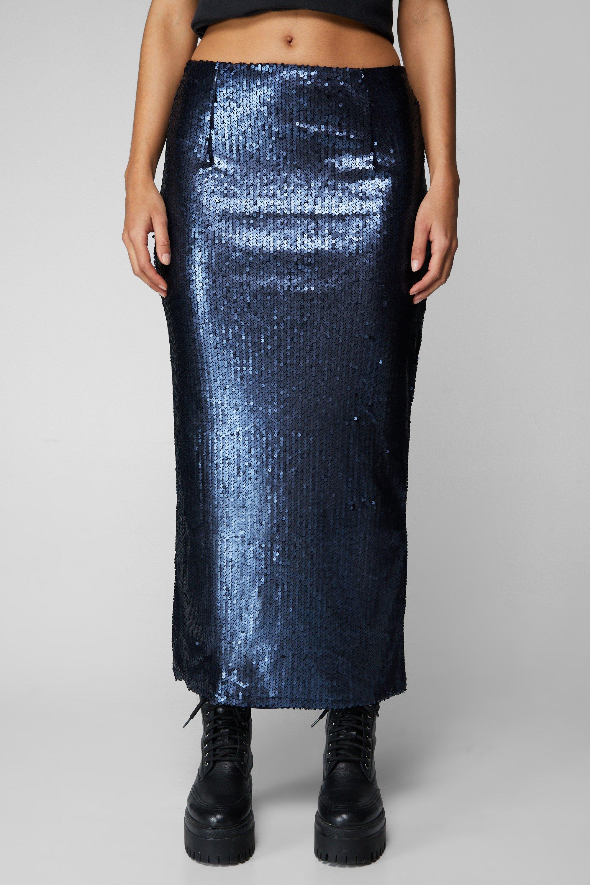 Maxi skirt 2024 sequin pencil skirt