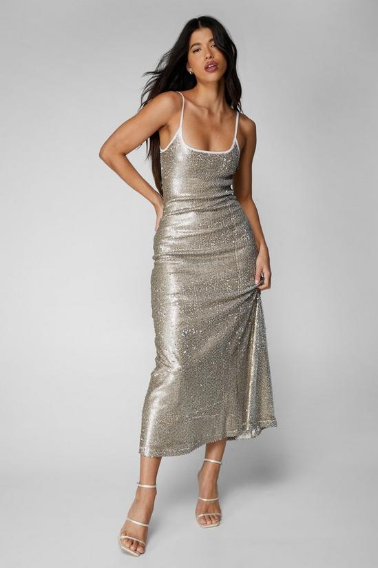 NastyGal Strappy Sequin Maxi Dress 1