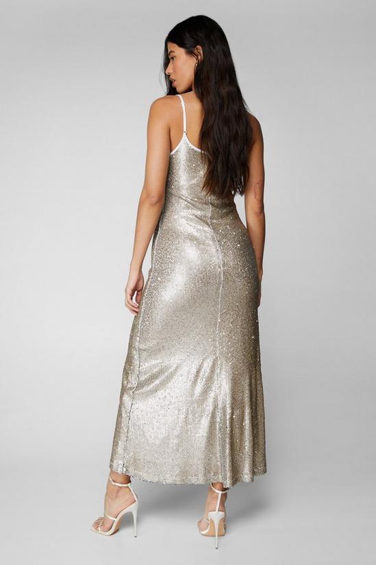 NastyGal Strappy Sequin Maxi Dress 4