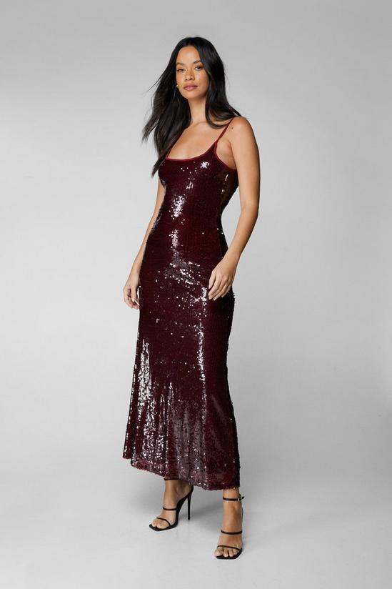 NastyGal Strappy Sequin Maxi Dress 3