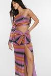 NastyGal Sequin Printed Bow Maxi Dress thumbnail 1