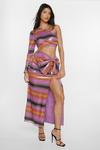 NastyGal Sequin Printed Bow Maxi Dress thumbnail 2