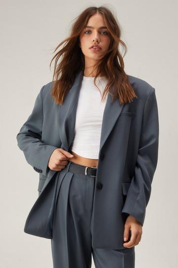 Tailored Oversized Blazer charcoal