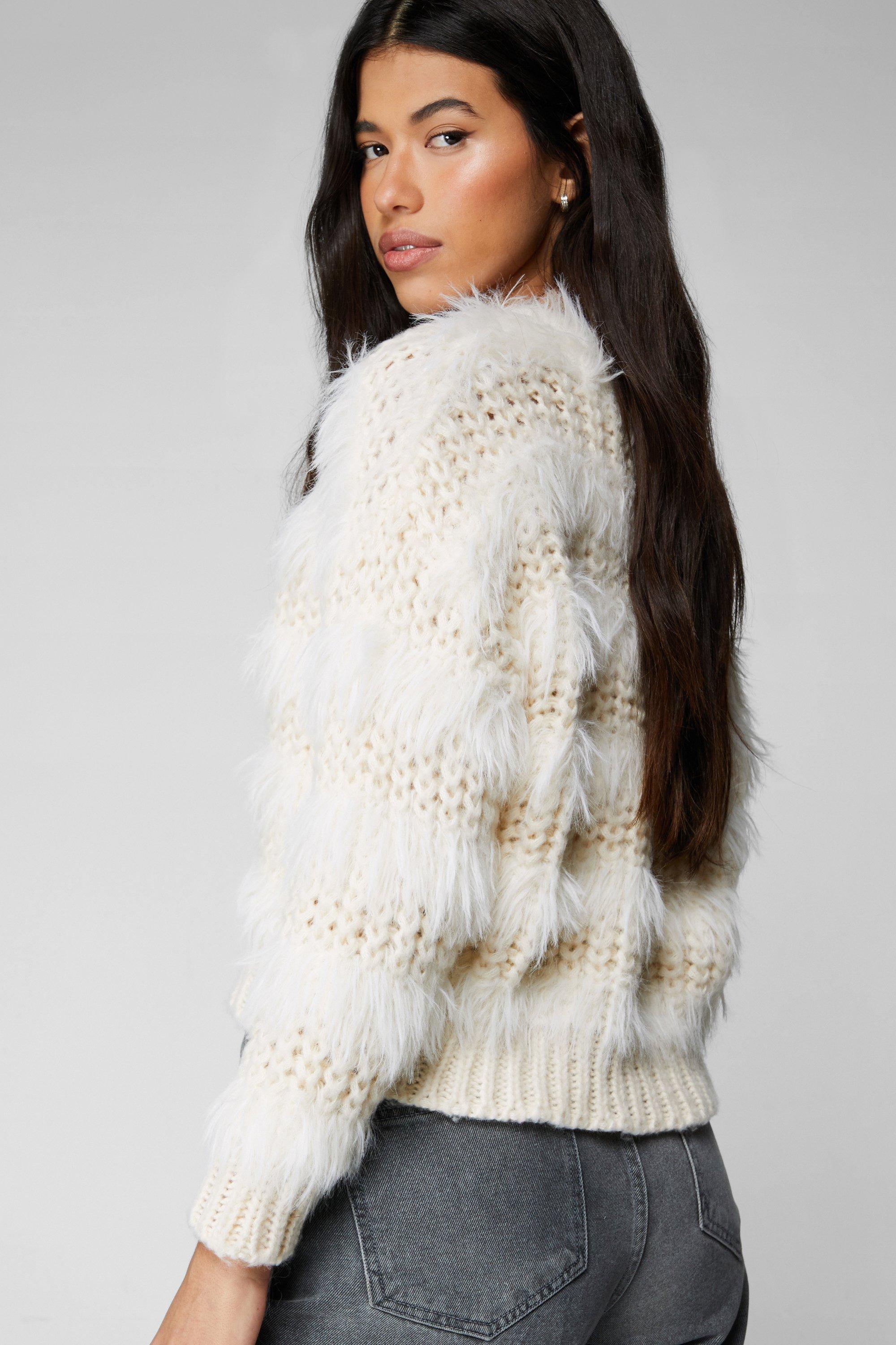 Fluffy Chunky Knit Cardigan