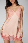 NastyGal Satin Contrast Lace Nightgown thumbnail 2