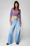 NastyGal Ombre Wrap Back Knit Crop Top thumbnail 2