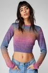 NastyGal Ombre Wrap Back Knit Crop Top thumbnail 3