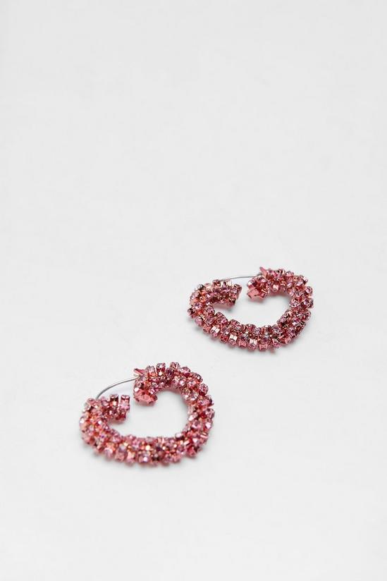 NastyGal Diamante Ombre Heart Earrings 4