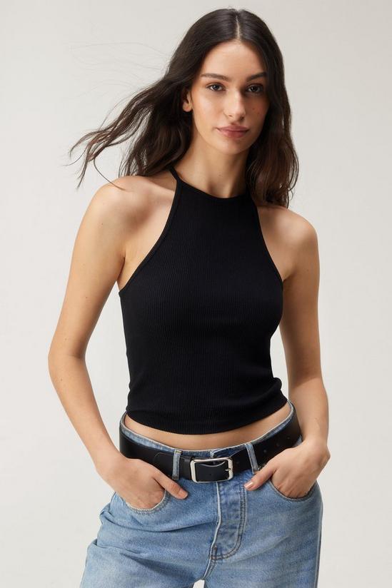 NastyGal Seamless Fitted Racer Back Tank Top 1