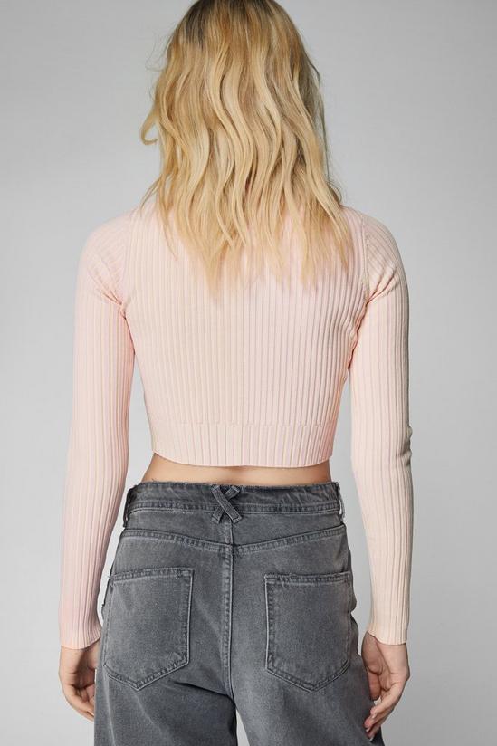 NastyGal Ombre Ribbed Knit Long Sleeve Top 4