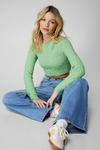 NastyGal Cropped Cable Knit Jumper thumbnail 1