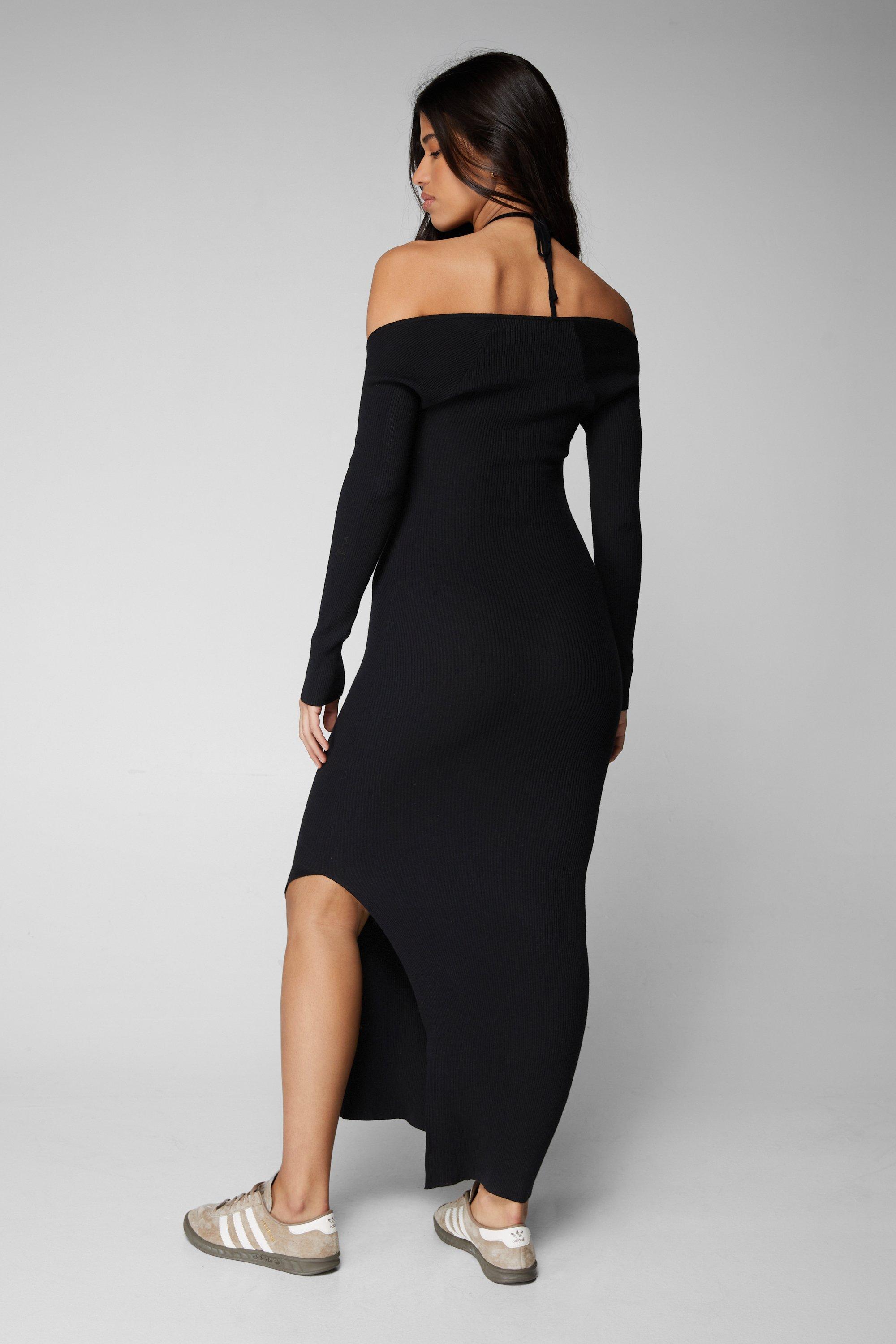 Halter off shoulder discount dress